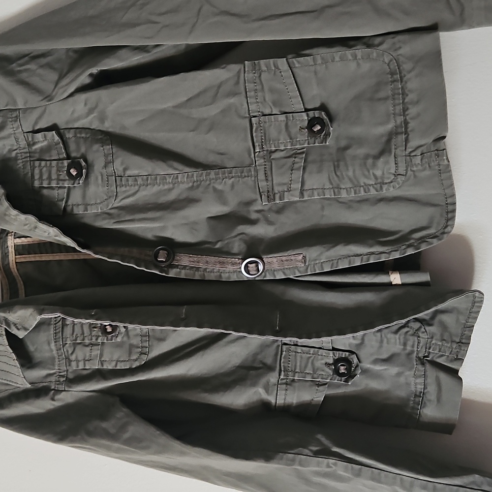 Lucky Brand Women’s 4 Pocket Military Army Green Field Utility Jacket - Picture 4 of 4
